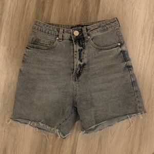 Design Lab Cutoff High Waisted Denim Shorts 27 Light Wash 90s